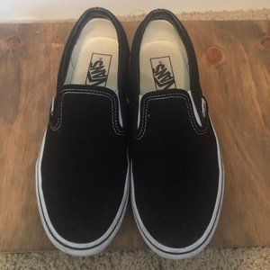 Black Vans Slip On Shoes